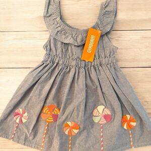 Gymboree 12-18 mo Pinwheel Pastels Chambray Lollipop Dress NWT Vintage 2012